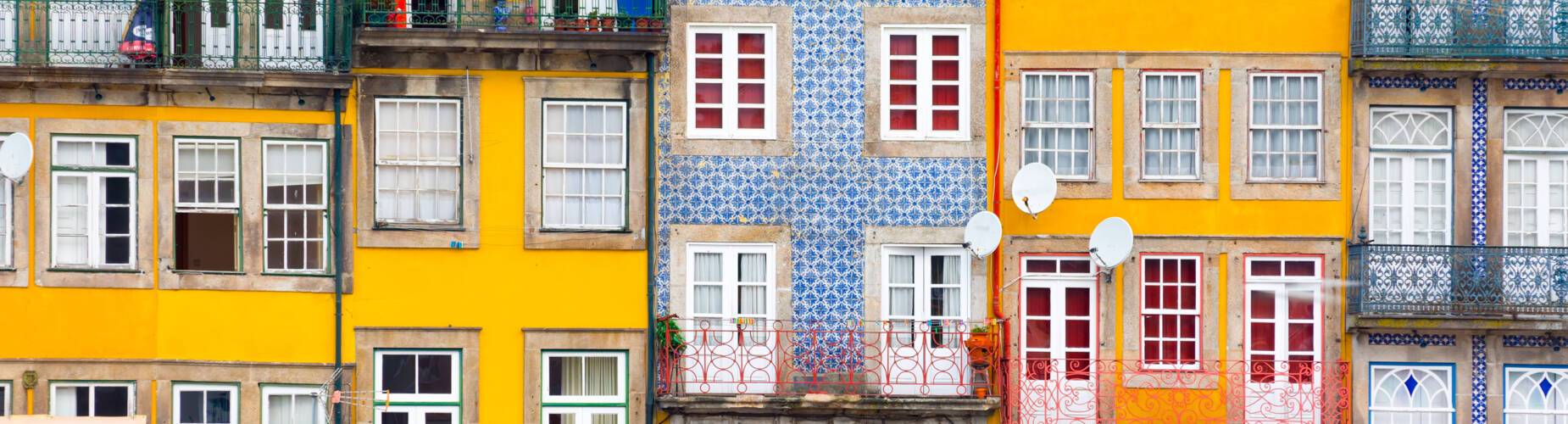 Ribeira, the old town of Porto, Portugal - Leixões