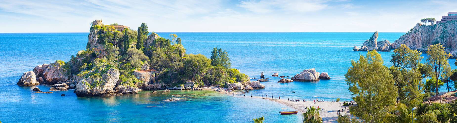 A panoramic view of Taormina