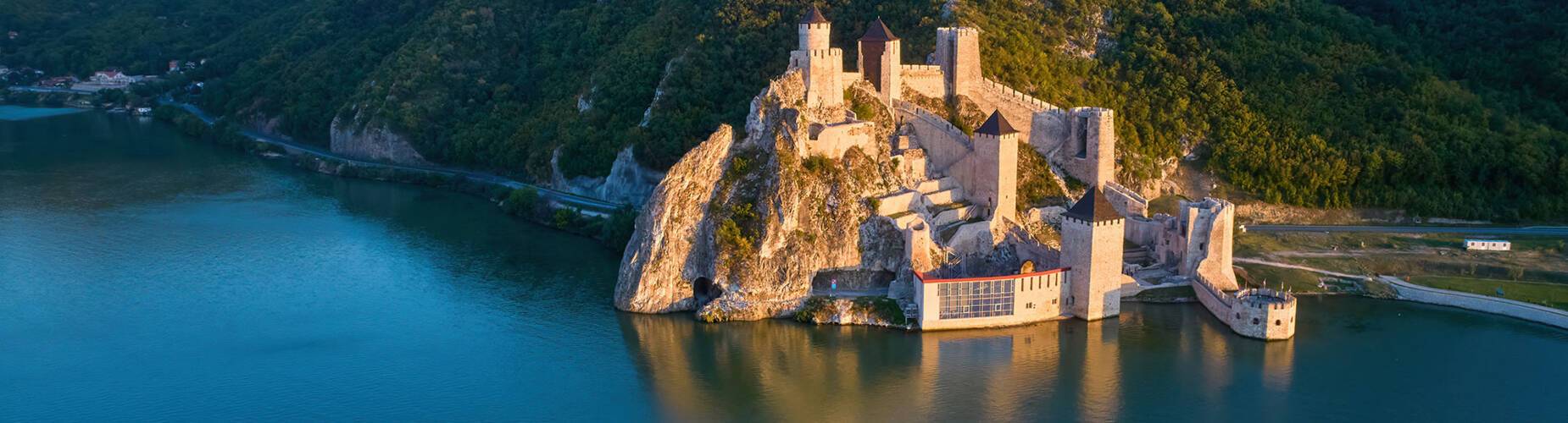 An aerial view of Golubac