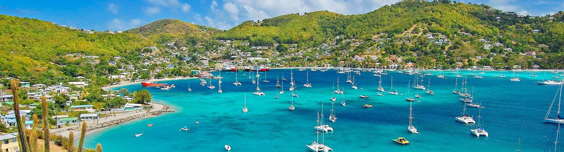 A panoramic view of Bequia Island