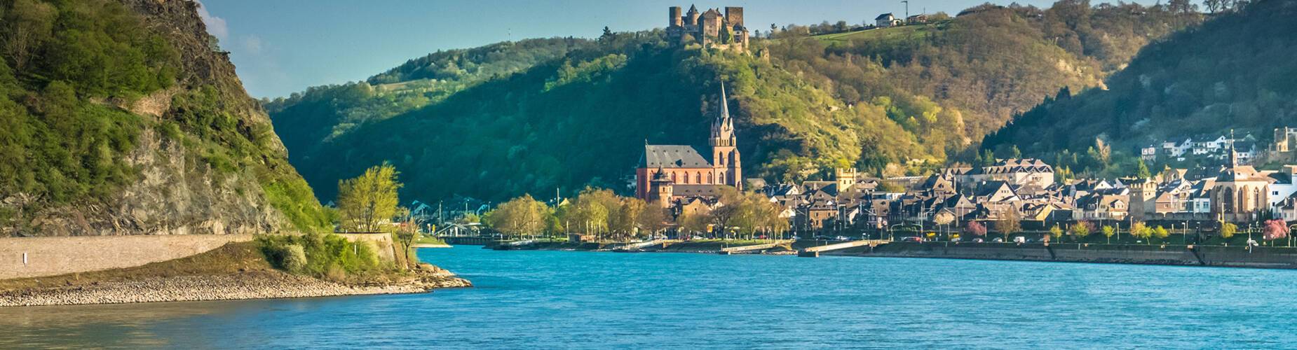 The view of Oberwesel from the Rhine River
