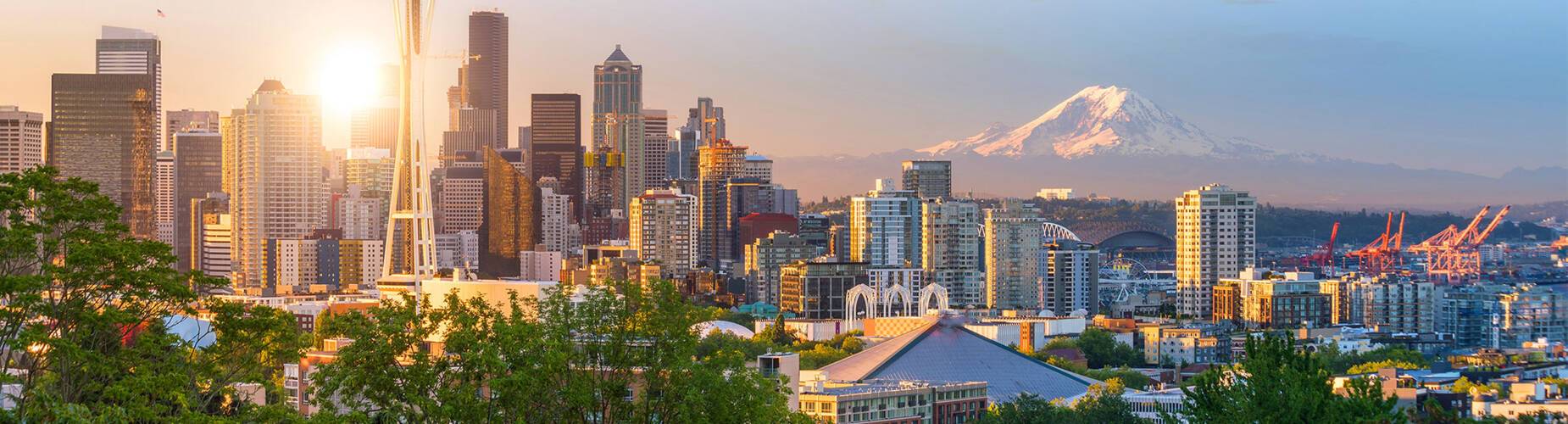 A panoramic view of downtown Seattle