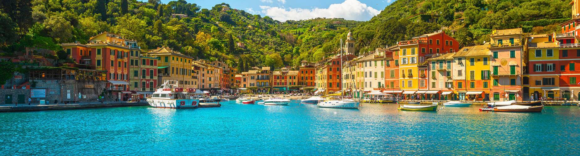 A panoramic view of Portofino