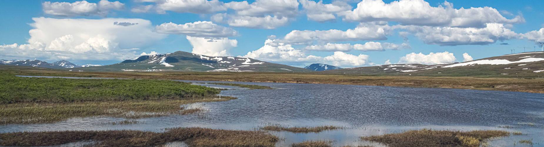 A panoramic view of cloudy Nome