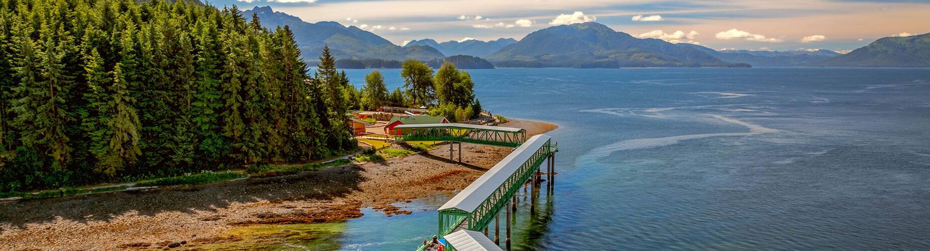 A panoramic view of Icy Strait Point