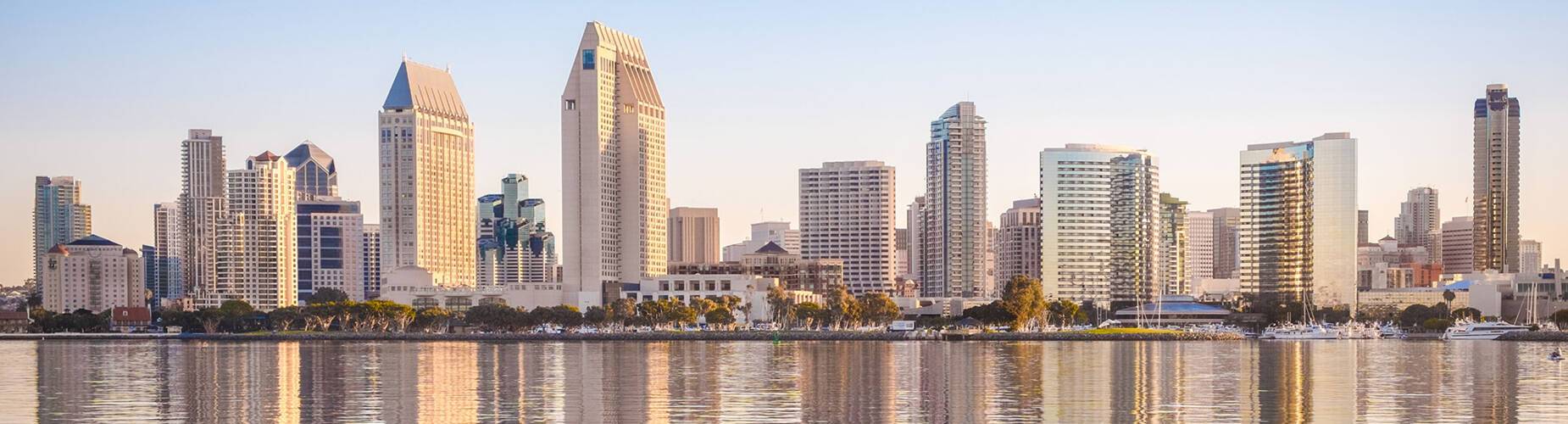 A panoramic view of downtown San Diego