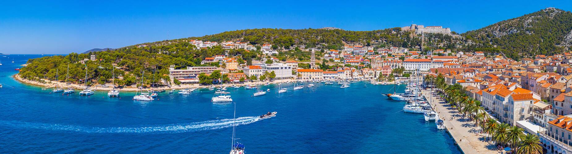 A panoramic view of Hvar