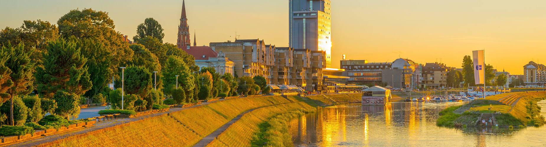 A view of Osijek from the water
