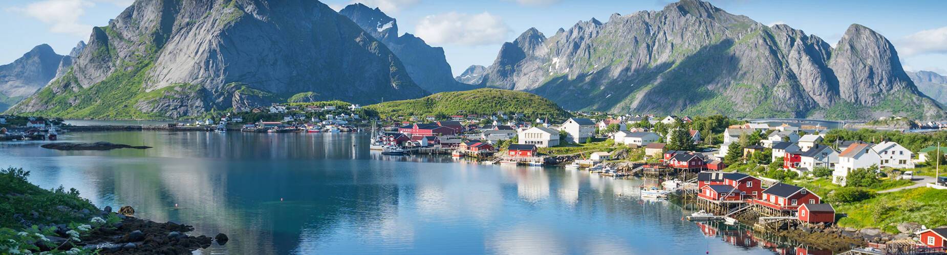 A panoramic view of Leknes