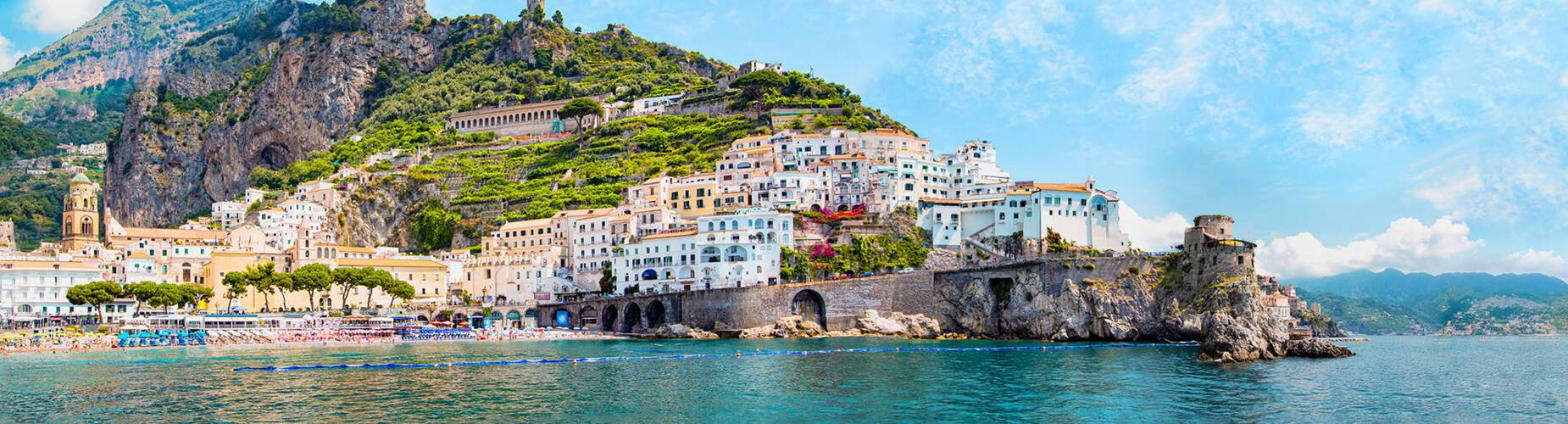 A panoramic view of Amalfi