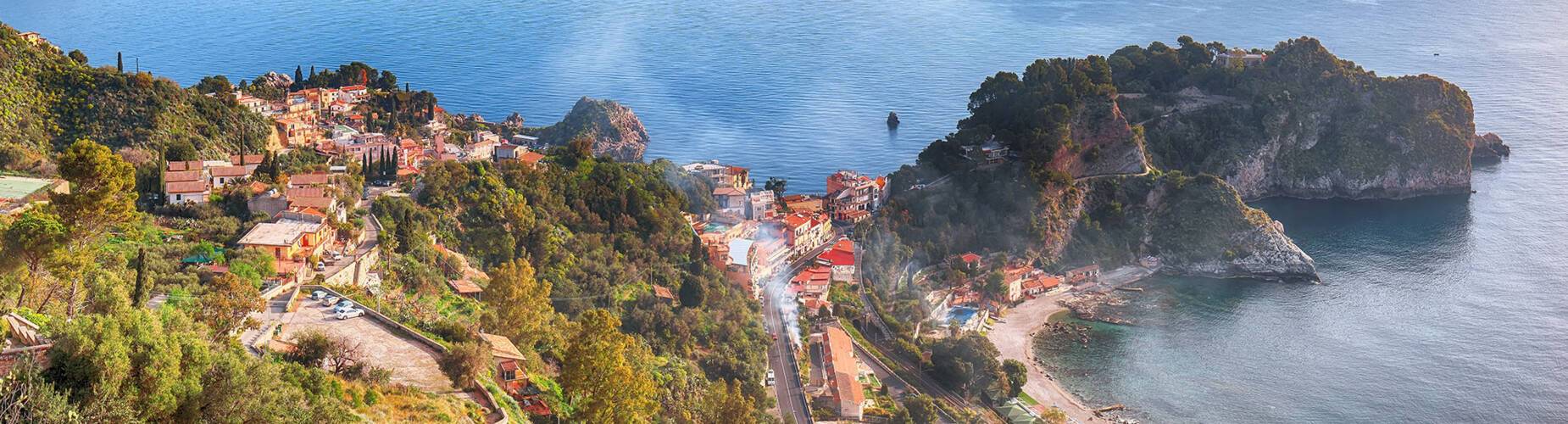 A panoramic view of Giardini Naxos