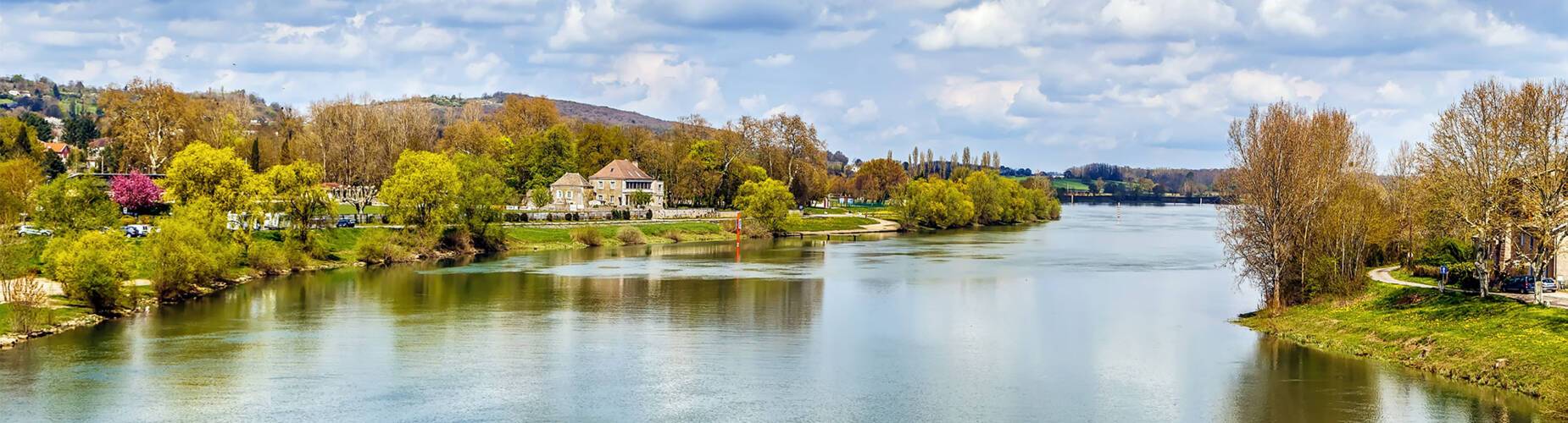 The view from the Saone River near Tournus