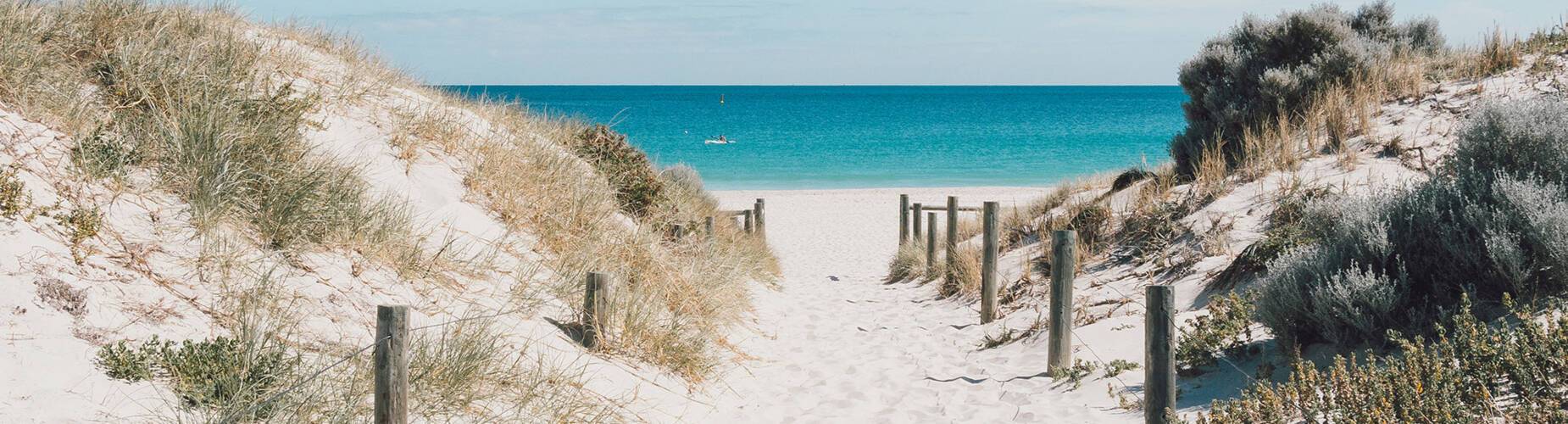 Access to Leighton Beach in Fremantle