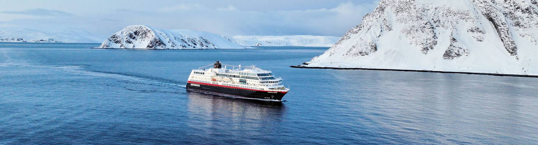MS Trollfjord in Drone