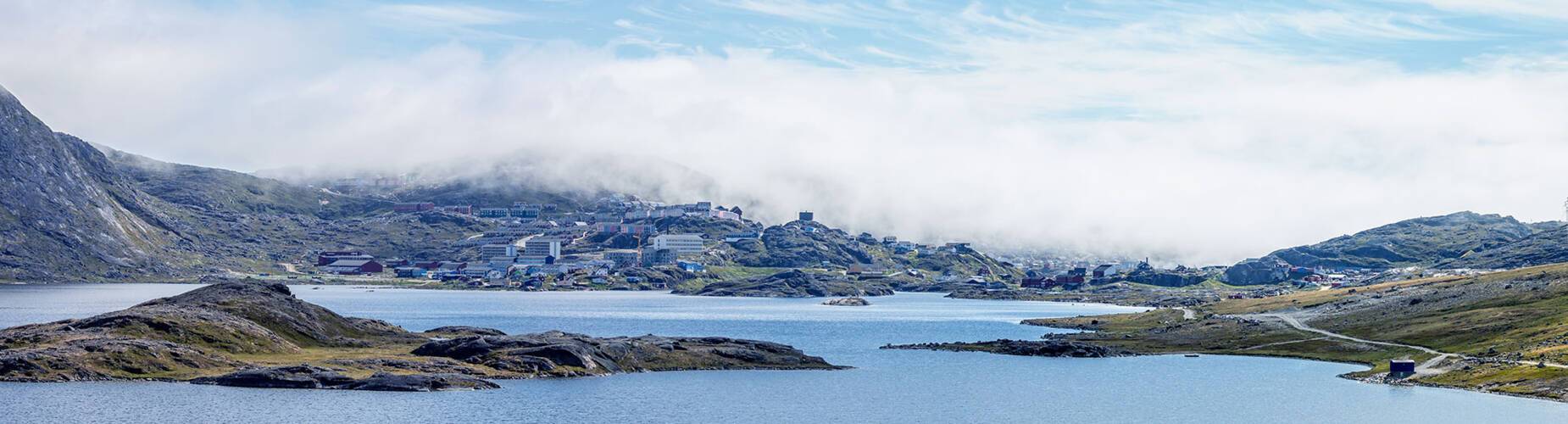A panoramic view of Qaqortoq