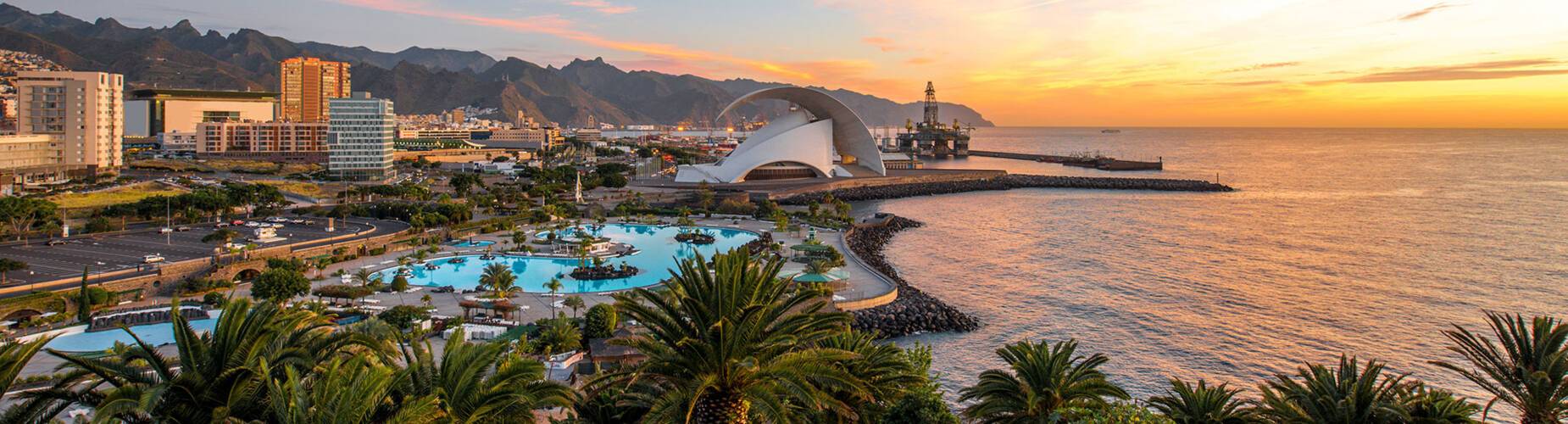 A panoramic view of Santa Cruz de Tenerife