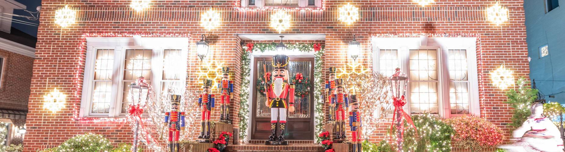 Christmas Lights in Dyker Heights district