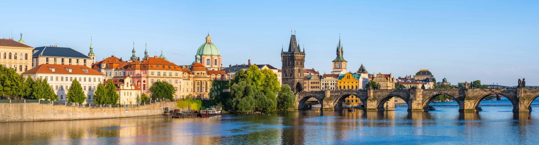 A panoramic view of Prague