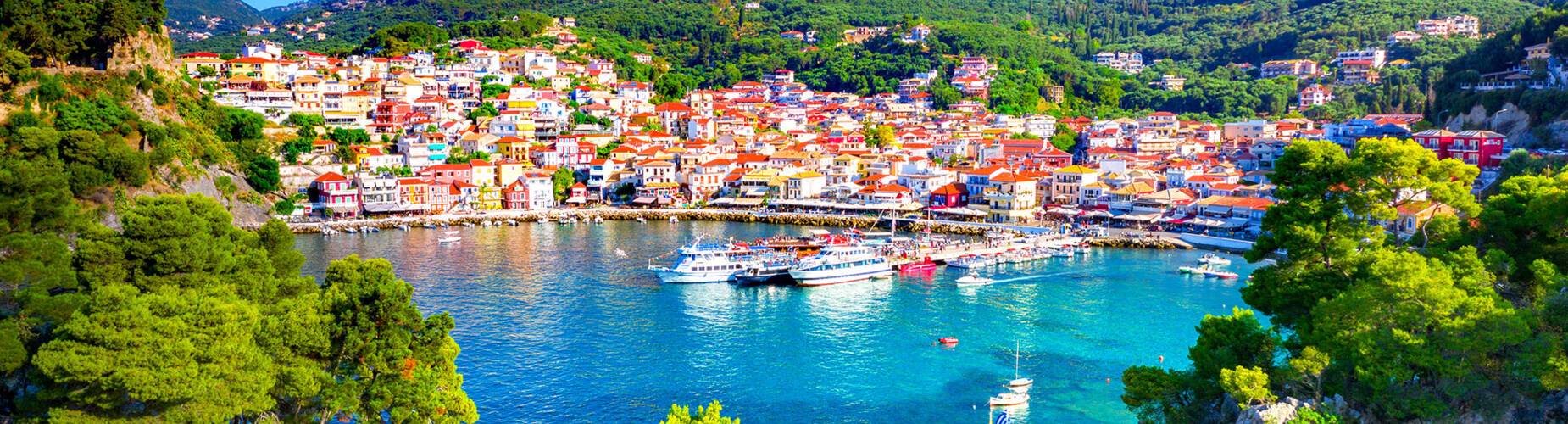 A panoramic view of Parga