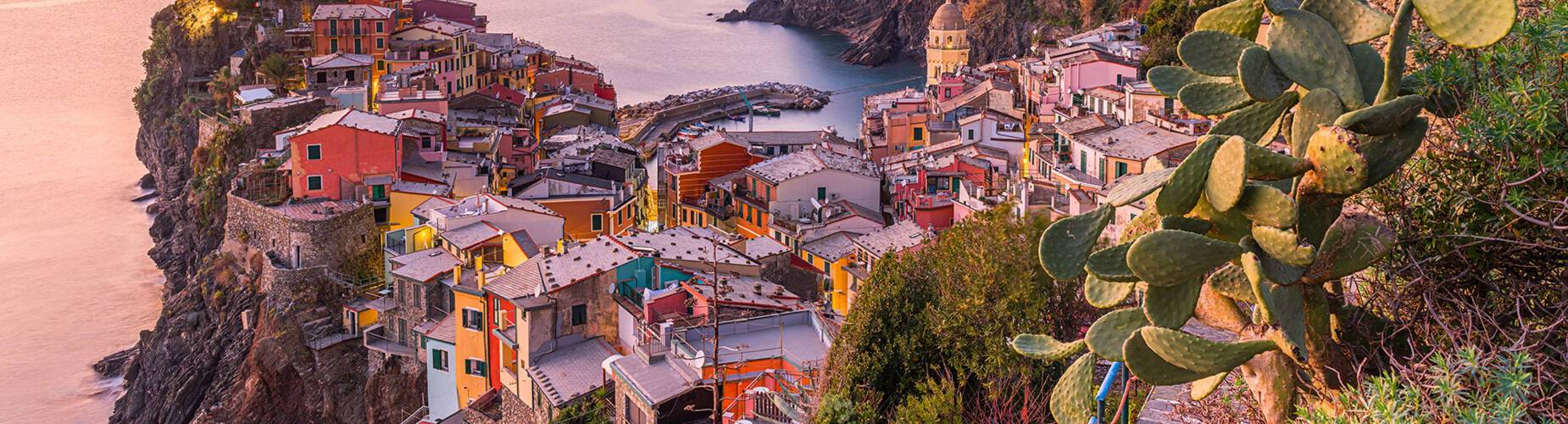 The view of La Spezia from a cliff