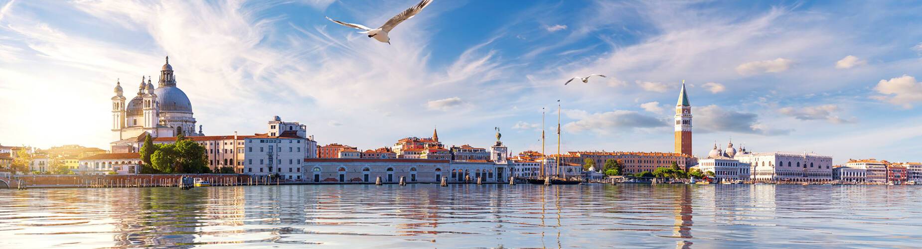A panoramic view of Venice