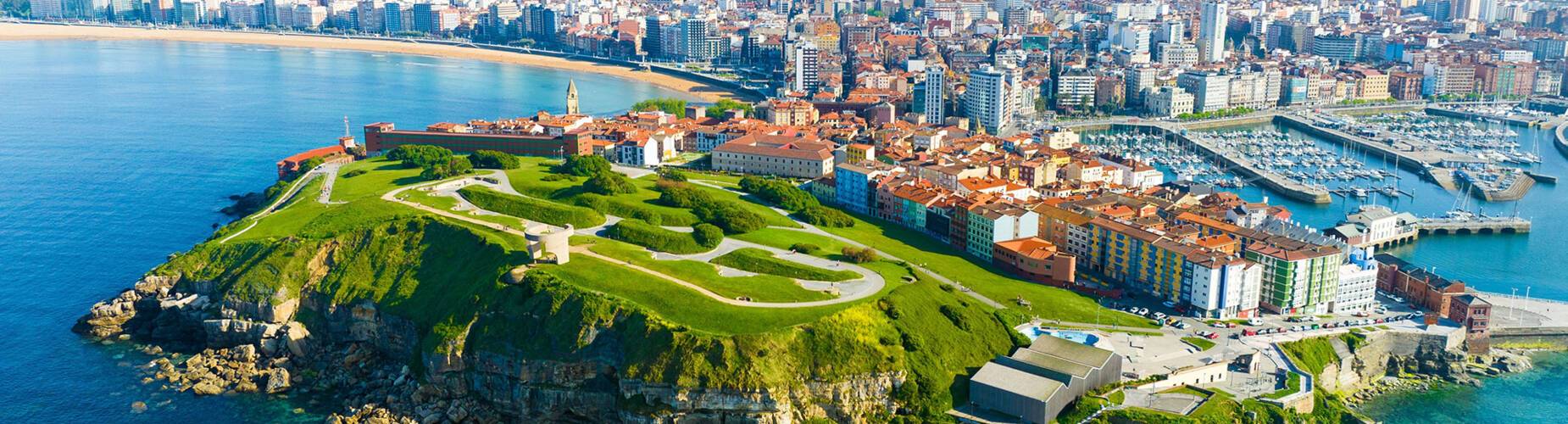 A panoramic view of Gijón