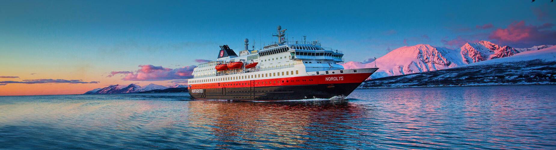 MS Nordlys sailing through Norway