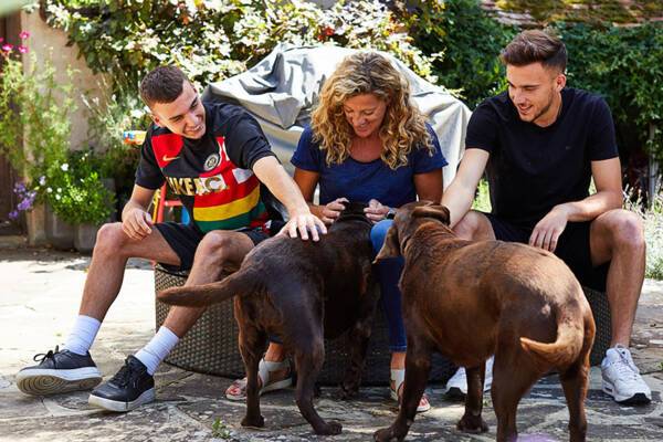 Sally with two of her three sons