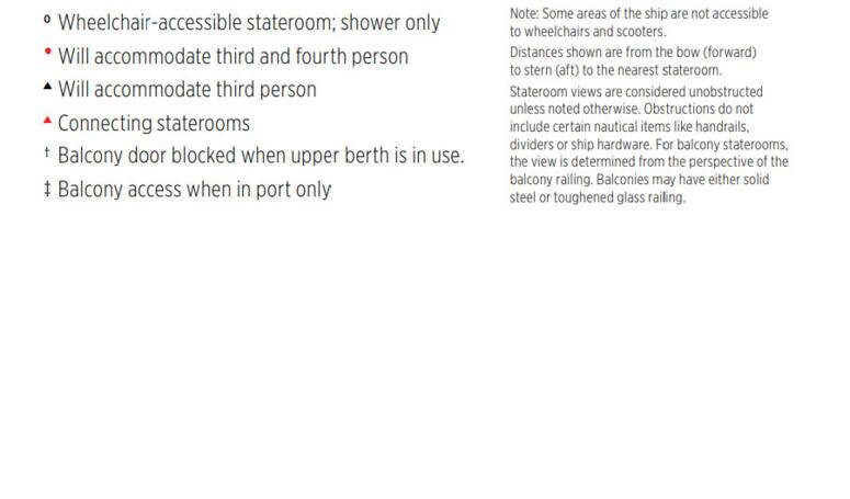 Royal Princess deck plan legends