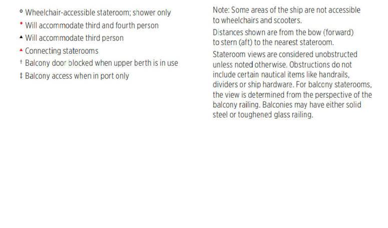 Majestic Princess deck plan legend